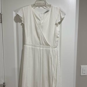 White chiffon dress